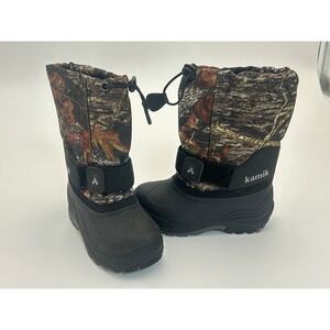 Kamik Kids Rocket Mossy Oak Insulated Winter Snow Boots Camo Size 10 Ski
